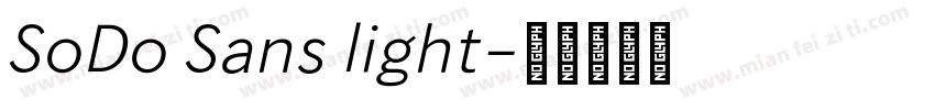 SoDo Sans light字体转换